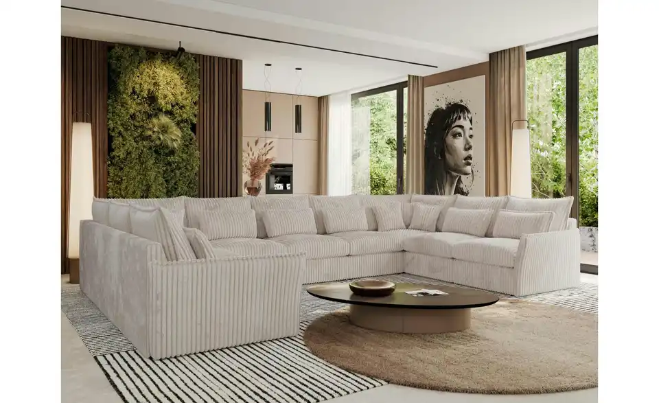 Wohnlandschaft Hellbeige, in Wohnsituation