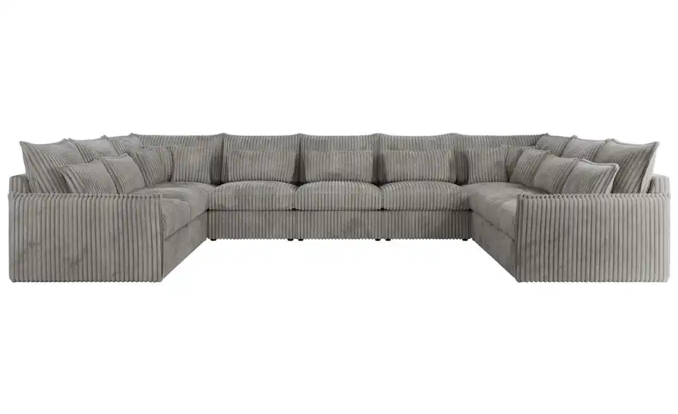 Wohnlandschaft Taubengrau, Frontansicht