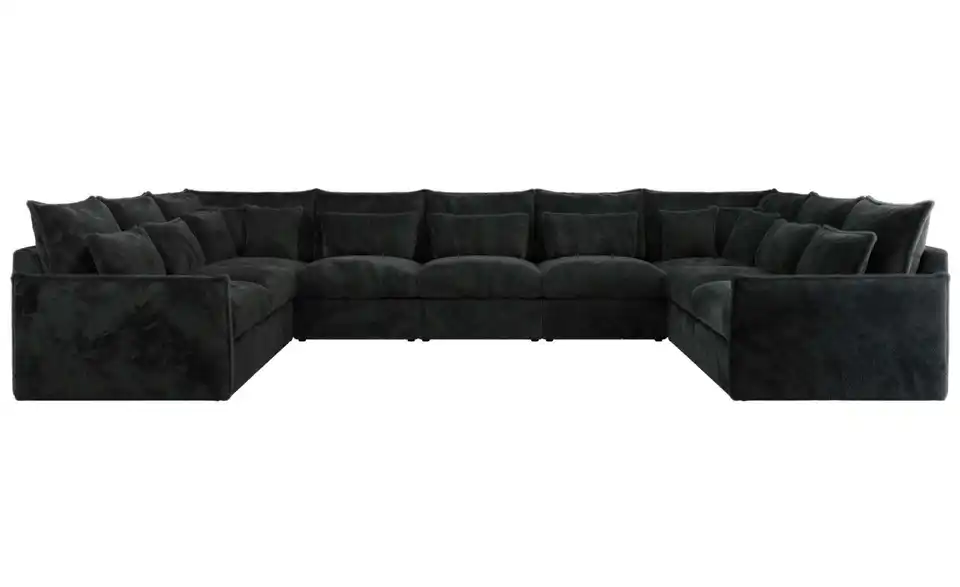 Wohnlandschaft Anthrazit, Frontansicht