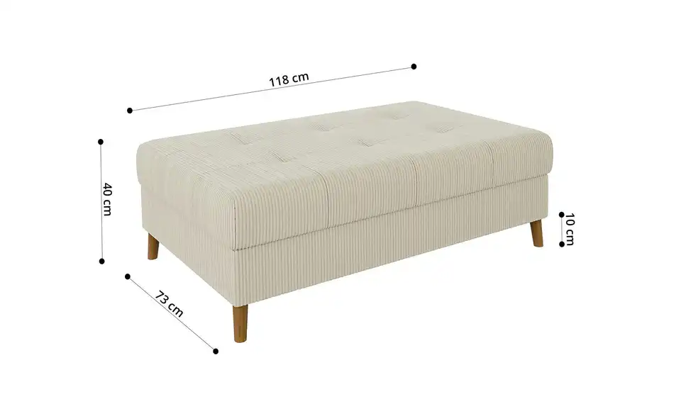 Ecksofa mit Hocker Maya, Bild mit Text