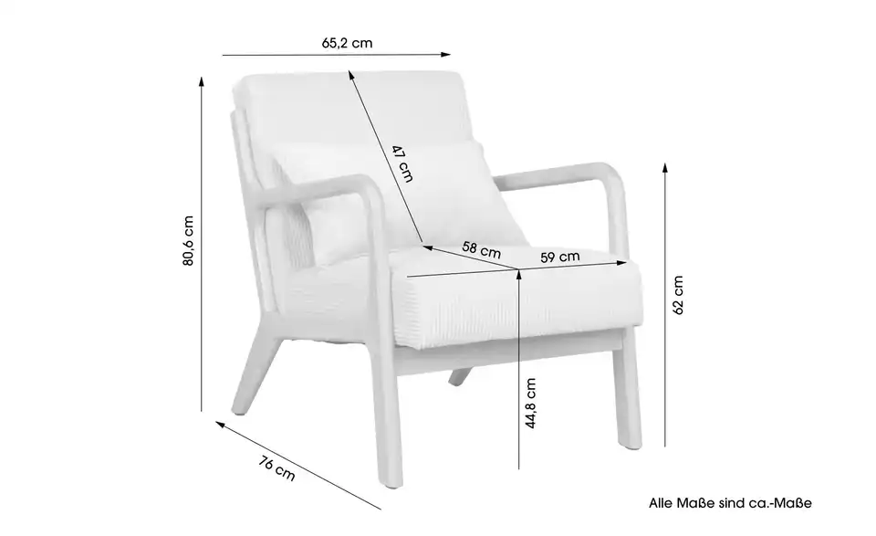 by Living Sessel, Bemaßung