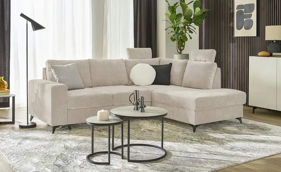 uno Ecksofa Salamanca, in Wohnsituation