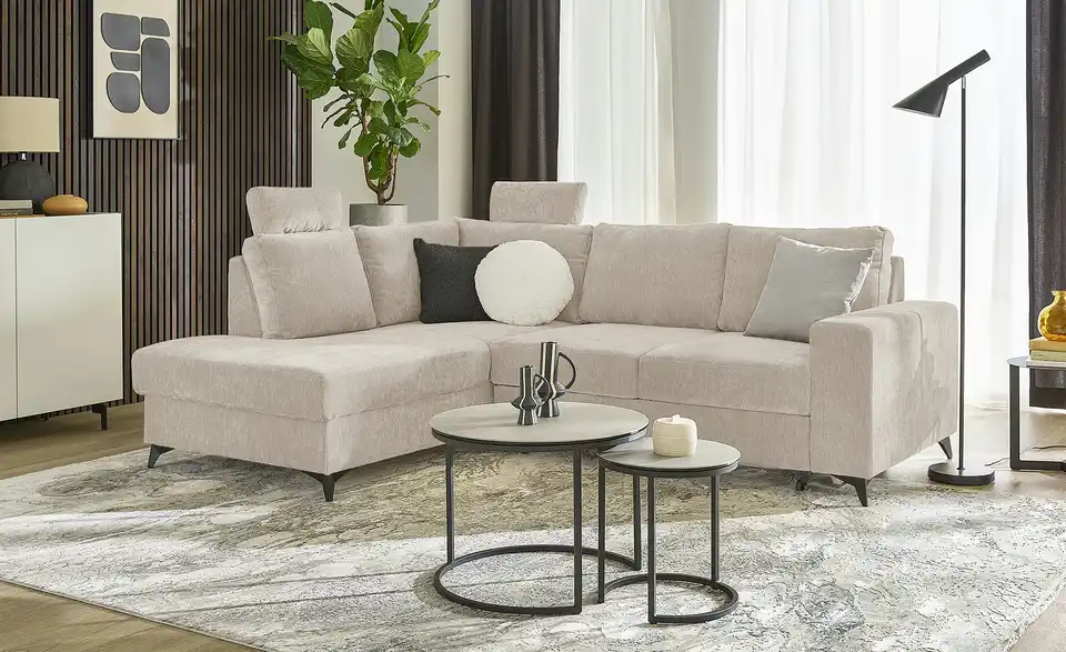 uno Ecksofa Salamanca, in Wohnsituation