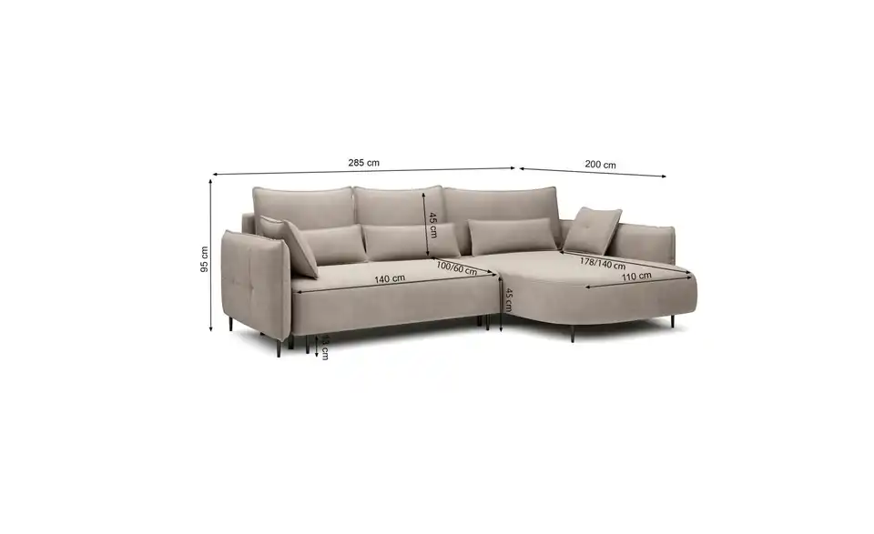 Selsey Ecksofa Oblivio mit Schlaffunktion Oblivio