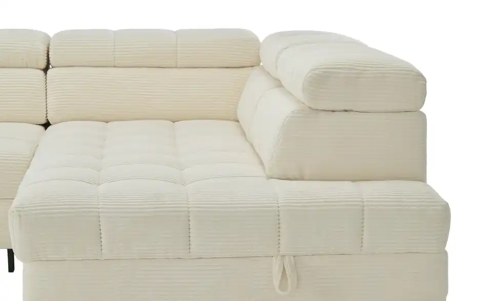 Ecksofa Arte mit verstellbaren Kopfstützen, Detailansicht