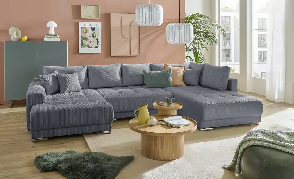 Wohnlandschaft Lemie mit Schlaffunktion, in Wohnsituation