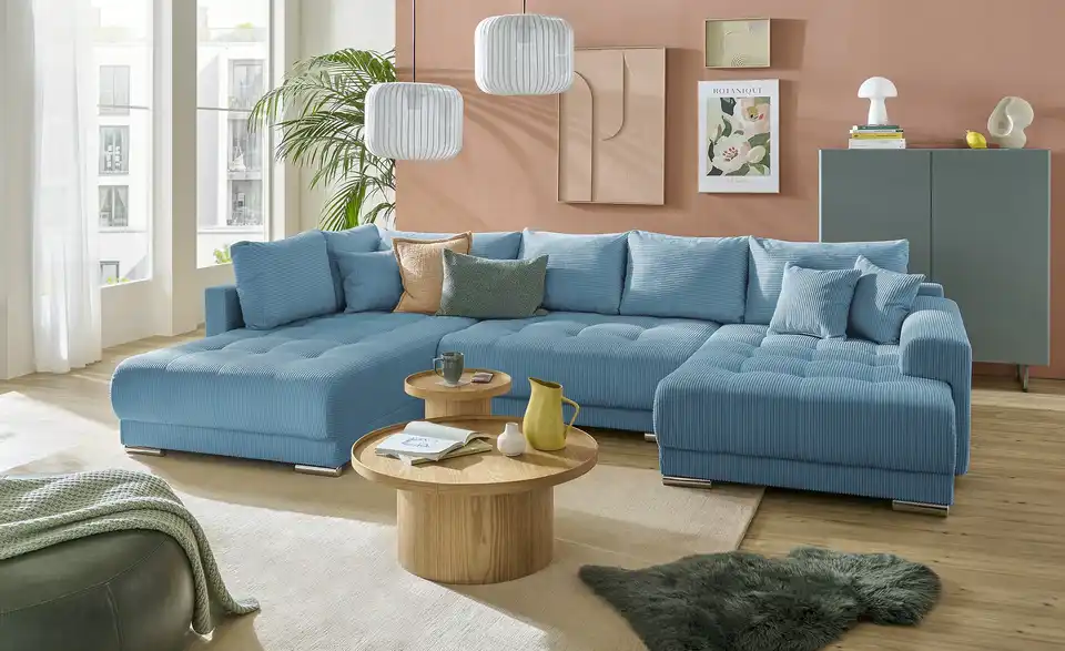 Wohnlandschaft Lemie mit Schlaffunktion, in Wohnsituation