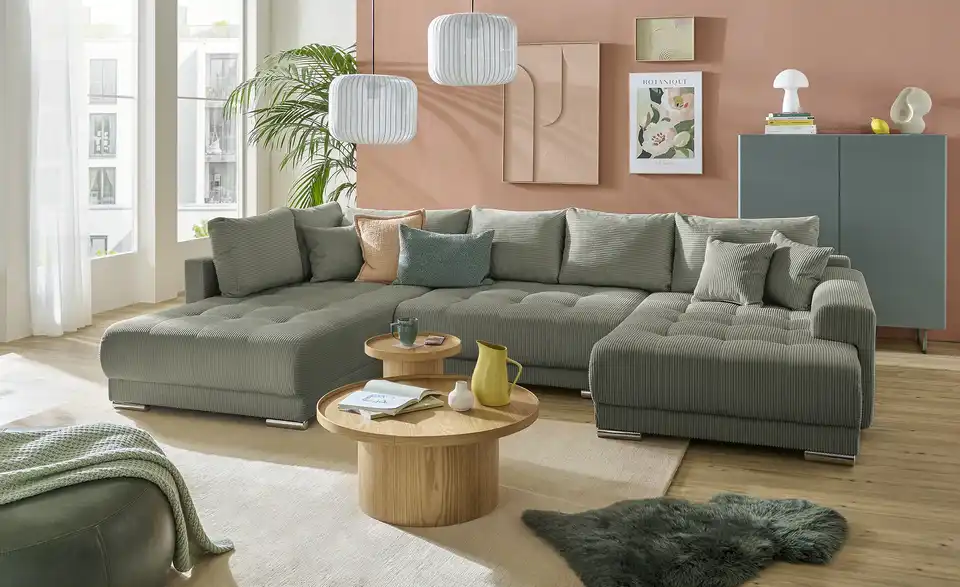 Wohnlandschaft Lemie mit Schlaffunktion, in Wohnsituation