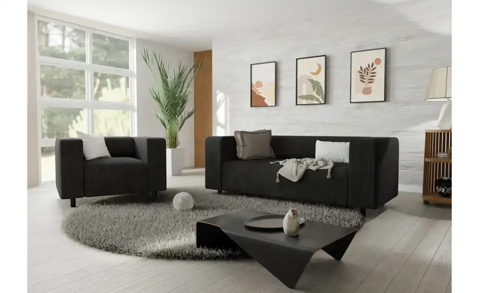 S-STYLE Polstergarnitur 2+1 Oskar, in Wohnsituation