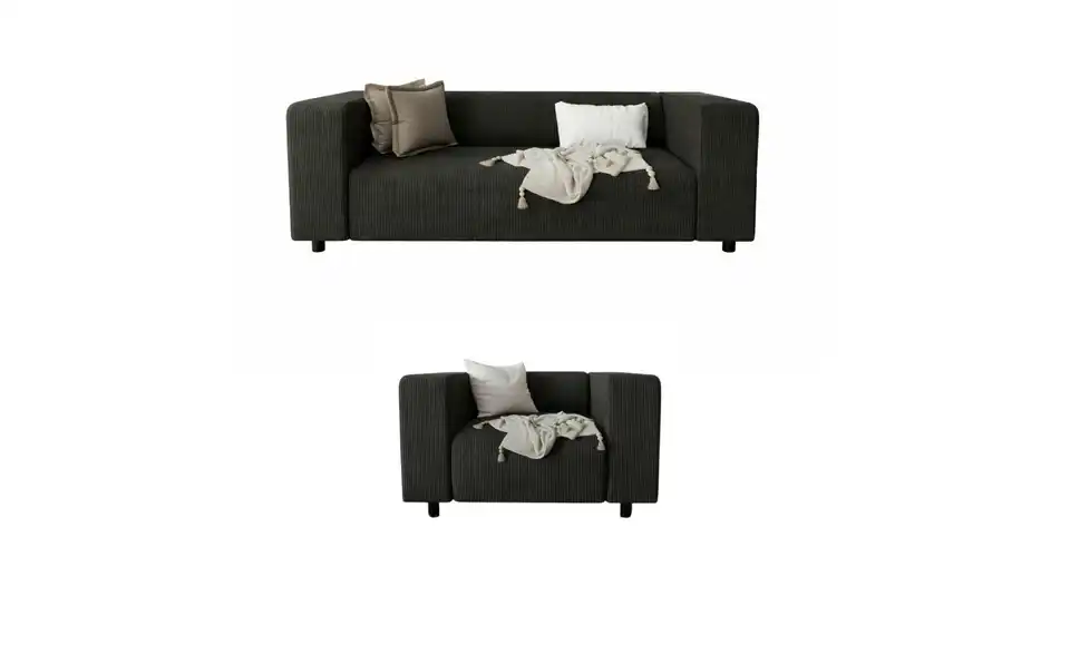 S-STYLE Polstergarnitur 2+1 Oskar, Frontansicht