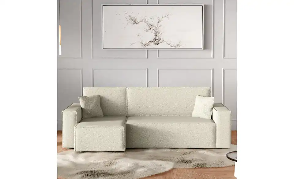 Ecksofa Carl mit Schlaffunktion, in Wohnsituation