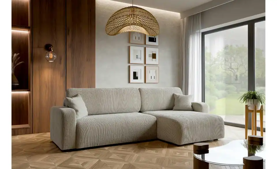 Ecksofa Pianio mit Schlaffunktion, in Wohnsituation