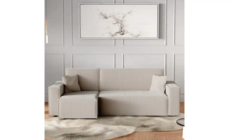 Ecksofa Carl mit Schlaffunktion, in Wohnsituation