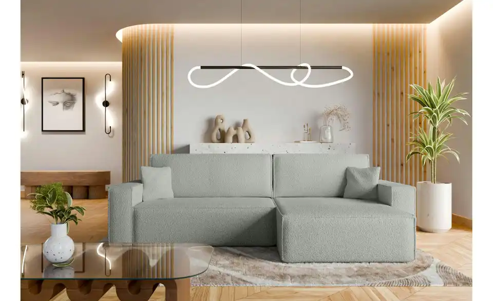 Ecksofa Carl mit Schlaffunktion, in Wohnsituation