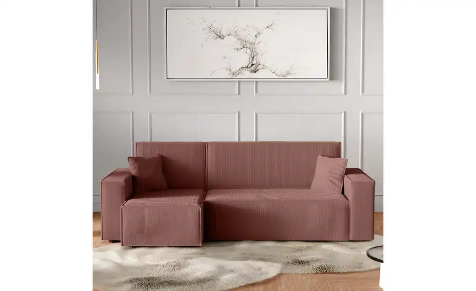 Ecksofa Carl mit Schlaffunktion, in Wohnsituation