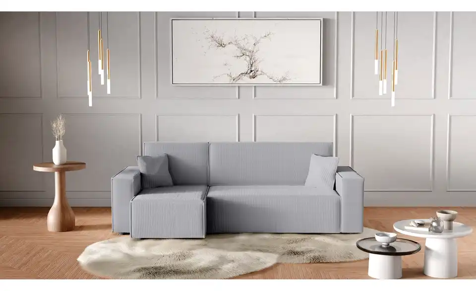 Ecksofa Carl mit Schlaffunktion, in Wohnsituation