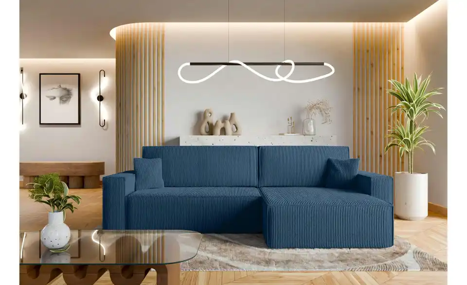 Ecksofa Carl mit Schlaffunktion, in Wohnsituation