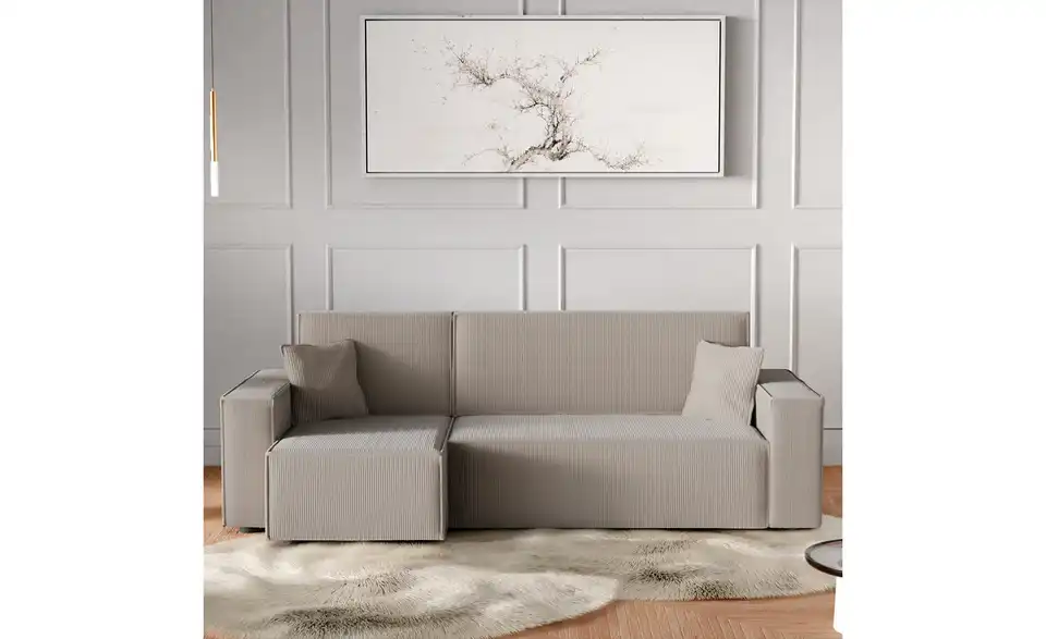 Ecksofa Carl mit Schlaffunktion, in Wohnsituation