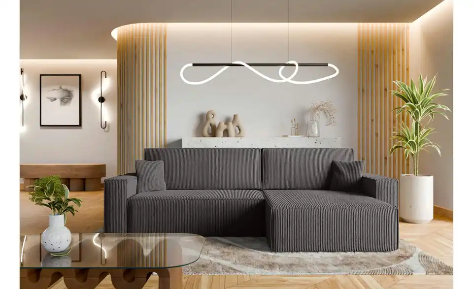 Ecksofa Carl mit Schlaffunktion, in Wohnsituation