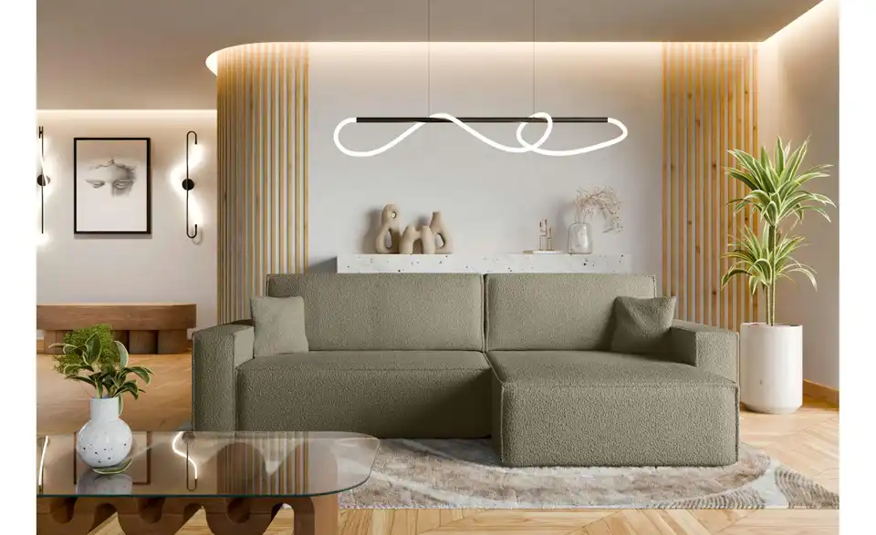 Ecksofa Carl mit Schlaffunktion, in Wohnsituation