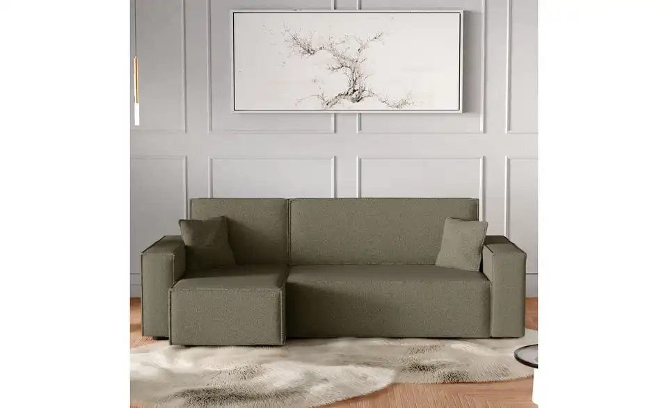 Ecksofa Carl mit Schlaffunktion, in Wohnsituation