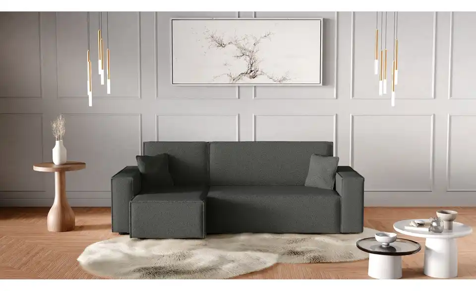 Ecksofa Carl mit Schlaffunktion, in Wohnsituation