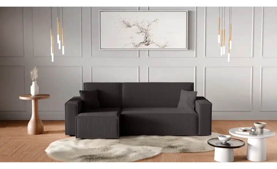 Ecksofa Carl mit Schlaffunktion, in Wohnsituation