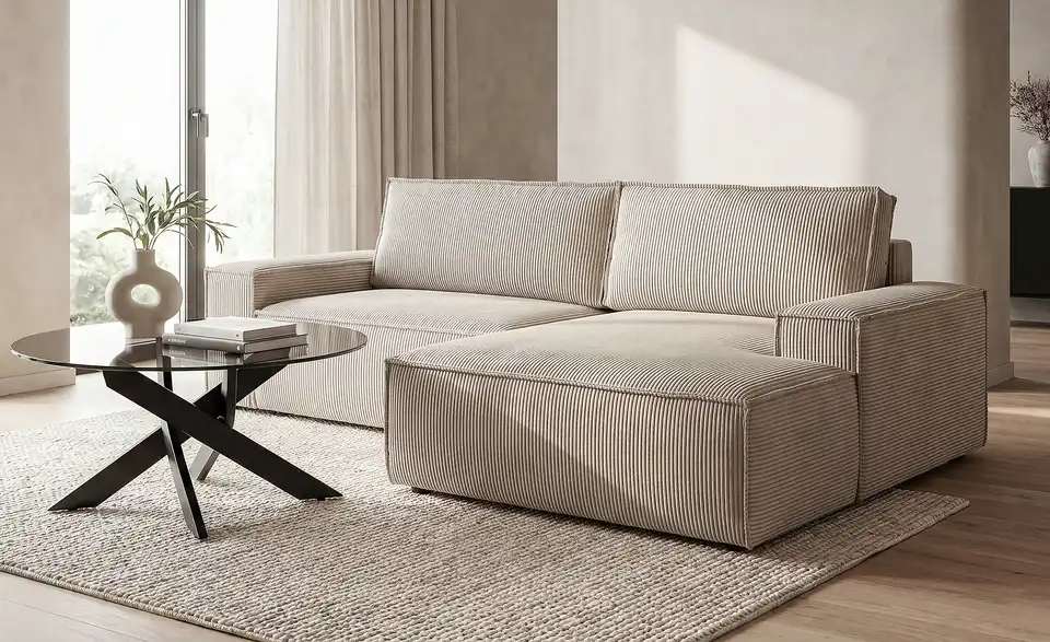 uno Ecksofa Fjord mit Schlaffunktion, in Wohnsituation