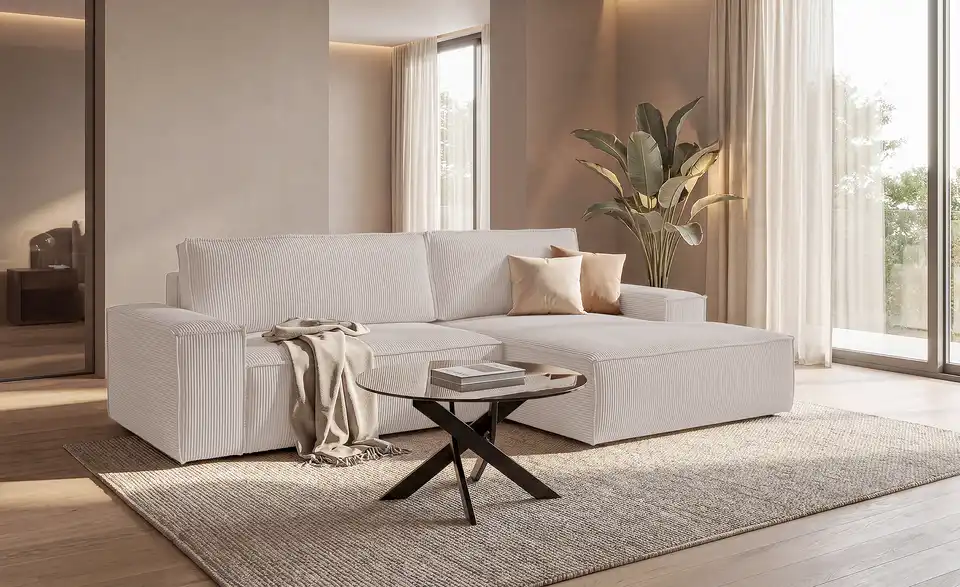 uno Ecksofa Fjord mit Schlaffunktion, in Wohnsituation