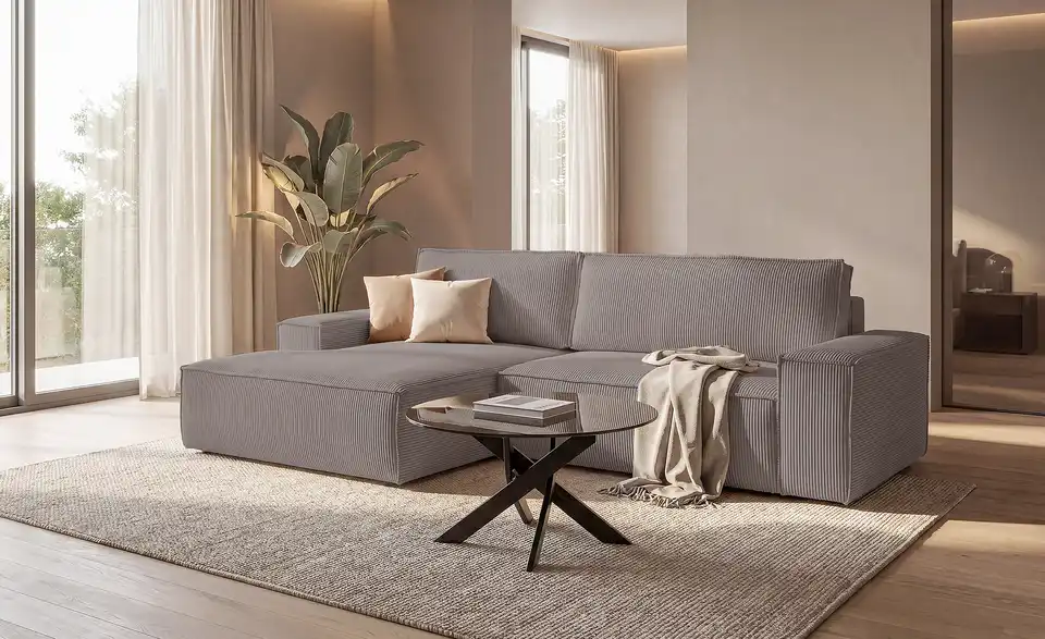uno Ecksofa Fjord mit Schlaffunktion, in Wohnsituation