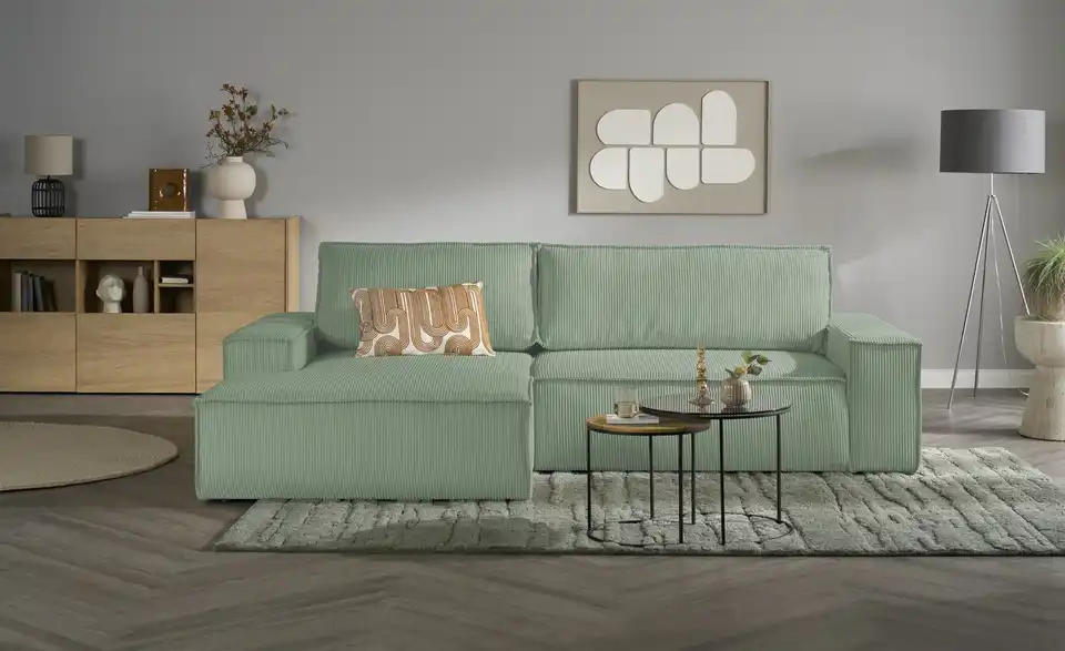 uno Ecksofa Fjord mit Schlaffunktion, Frontansicht