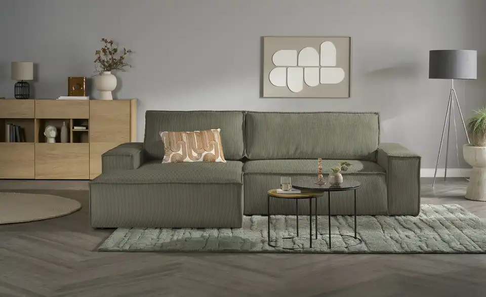 uno Ecksofa Fjord mit Schlaffunktion, Frontansicht