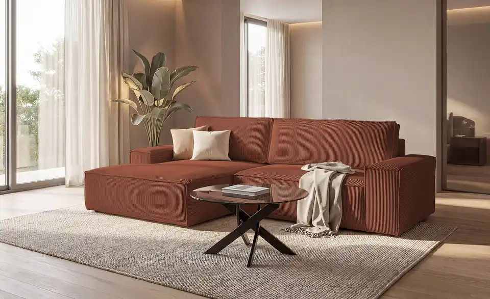 uno Ecksofa Fjord mit Schlaffunktion, in Wohnsituation