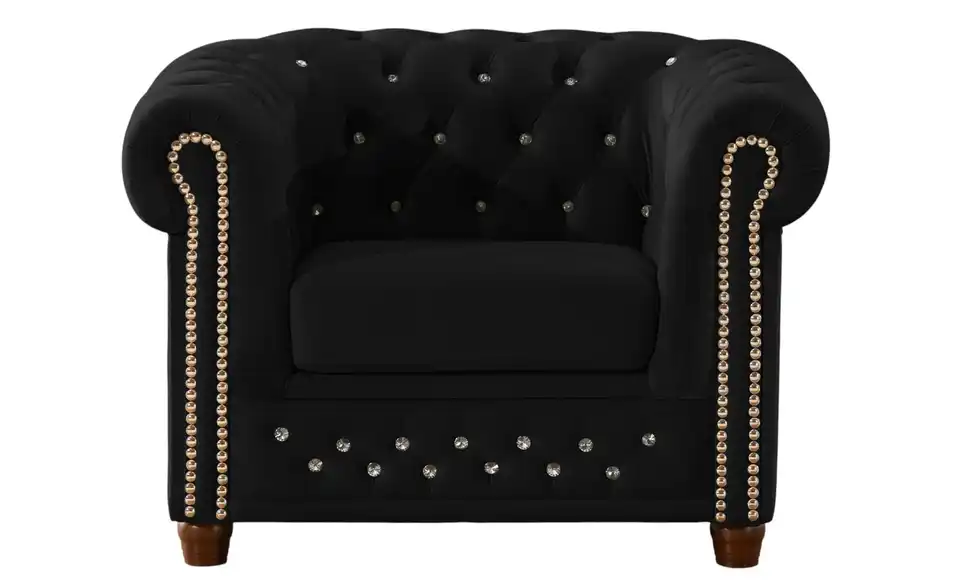 S-STYLE Chesterfield Sessel Cleo Blink, Frontansicht