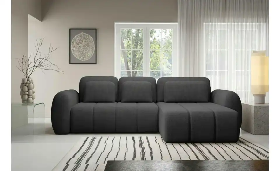 Ecksofa Contii mit Schlaffunktion, in Wohnsituation