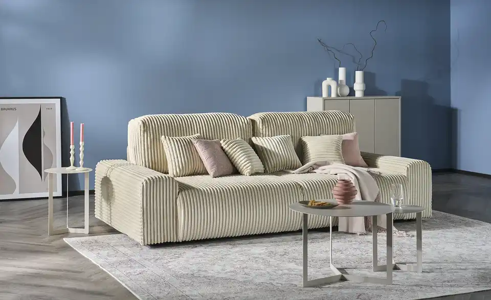 Big Sofa Jolena mit Schlaffunktion, in Wohnsituation
