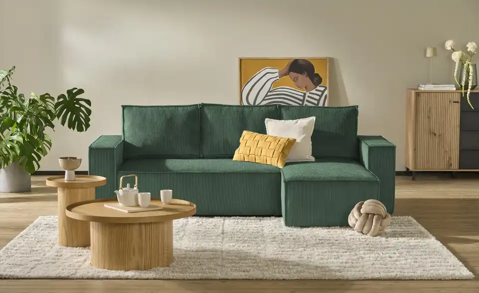 Ecksofa Xabia mit Schlaffunktion, Frontansicht