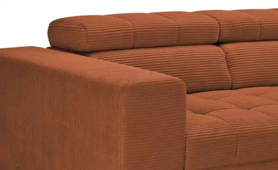 Ecksofa Arte mit verstellbaren Kopfstützen, Detailansicht