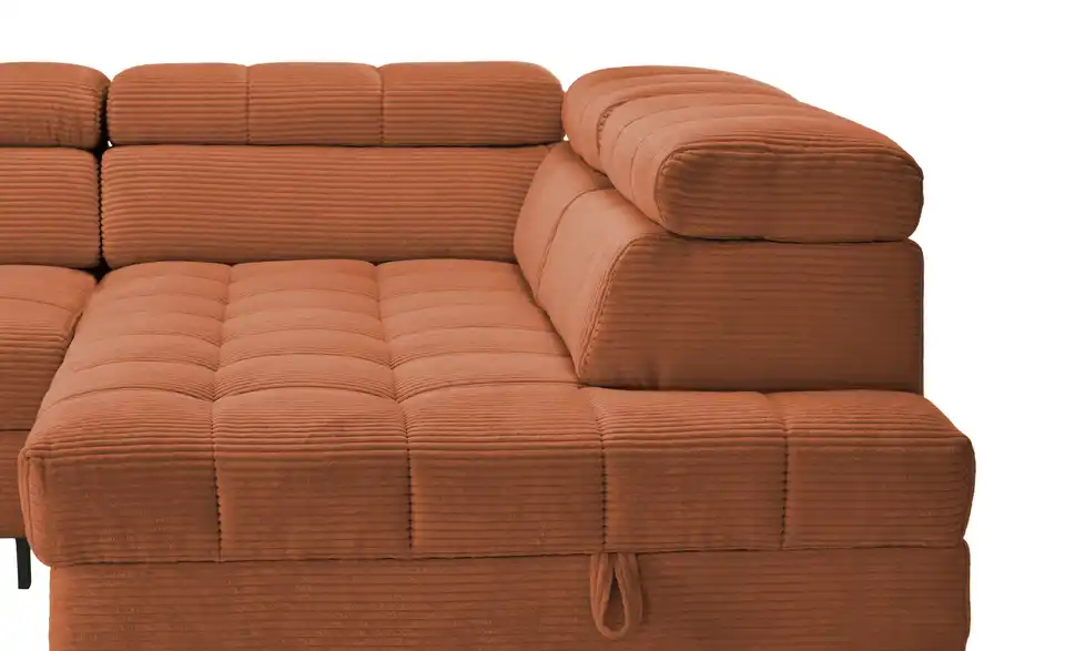 Ecksofa Arte mit verstellbaren Kopfstützen, Detailansicht
