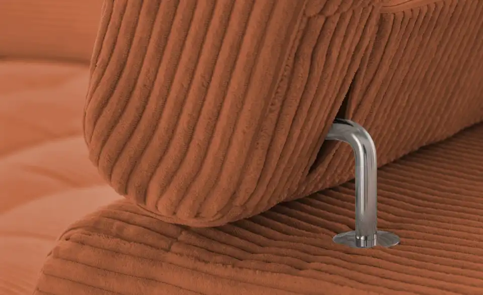 Ecksofa Arte mit verstellbaren Kopfstützen, Detailansicht