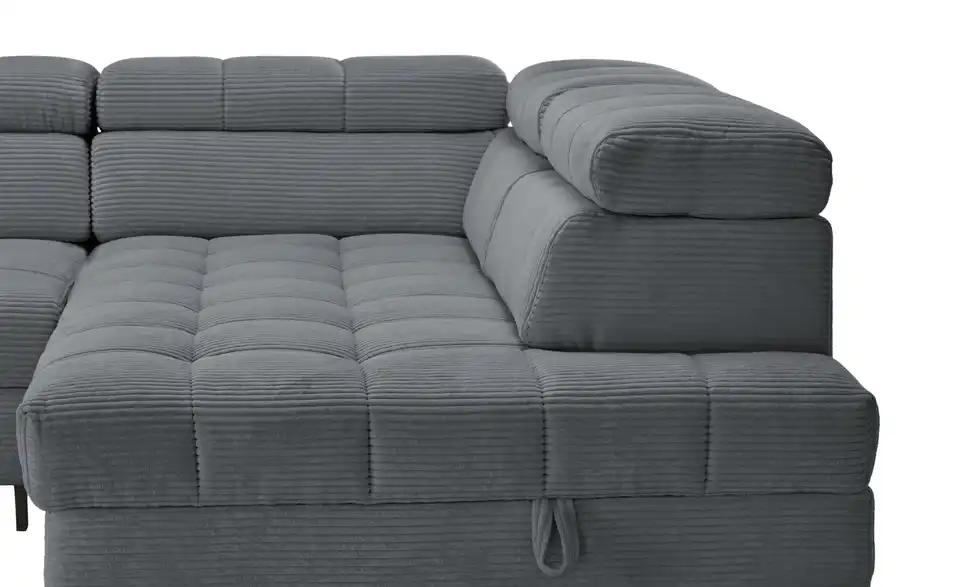 Ecksofa Arte mit verstellbaren Kopfstützen, Detailansicht