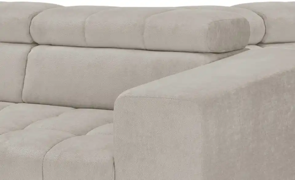 Ecksofa Arte mit verstellbaren Kopfstützen, Detailansicht