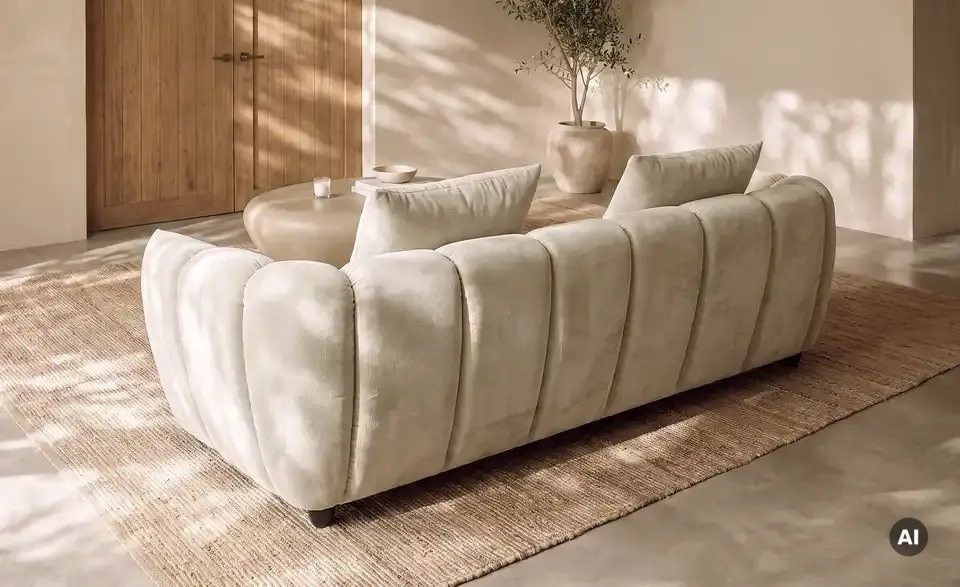 Höffner Selection Sofa Olia inklusive Hocker, Rückansicht