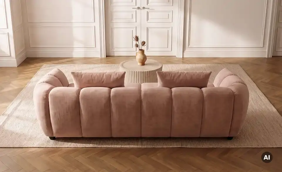Höffner Selection Sofa Olia inklusive Hocker, Rückansicht