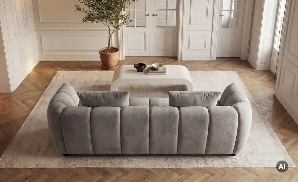 Höffner Selection Sofa Olia inklusive Hocker, Rückansicht