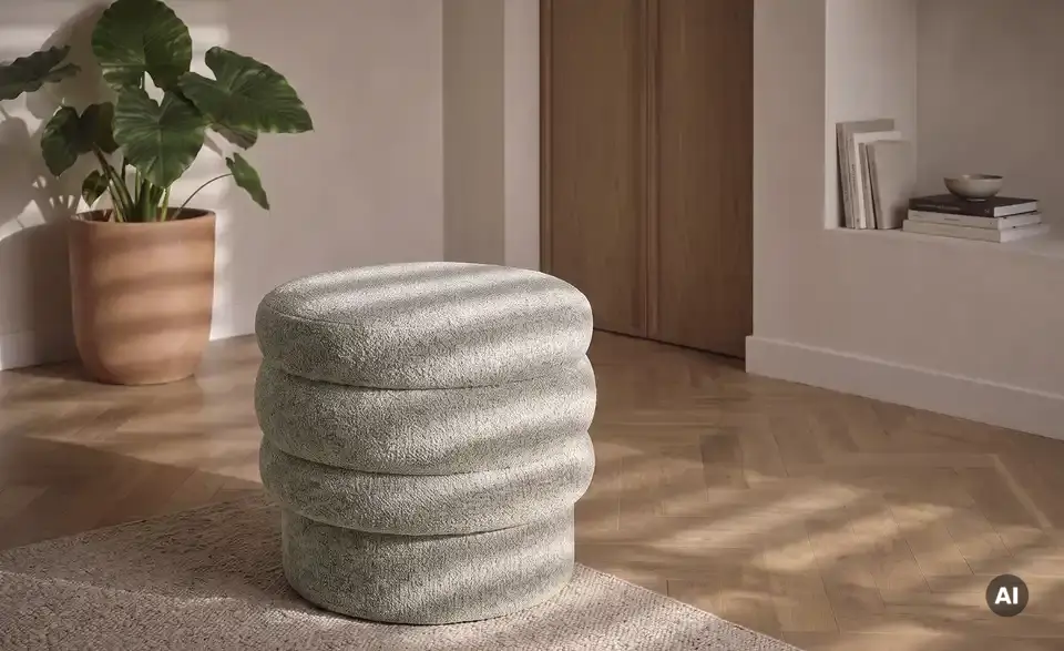 Höffner Selection Hocker Leni mit Stauraum, Rückansicht