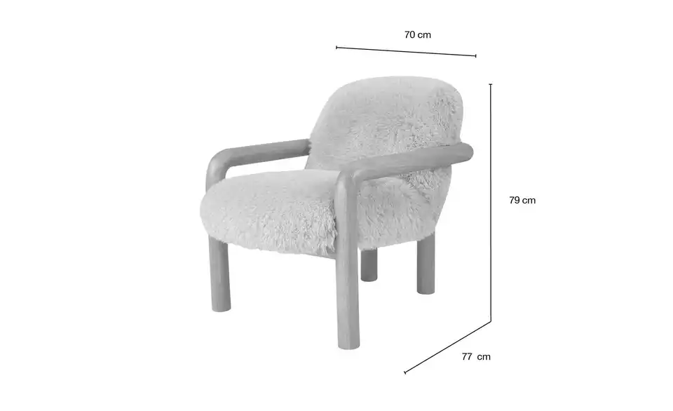Höffner Selection Sessel Vela, Bemaßung