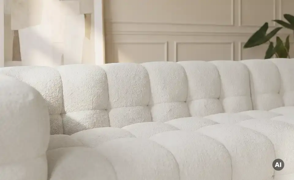 Ecksofa Vibana in moderner Bubble-Optik, Detailansicht