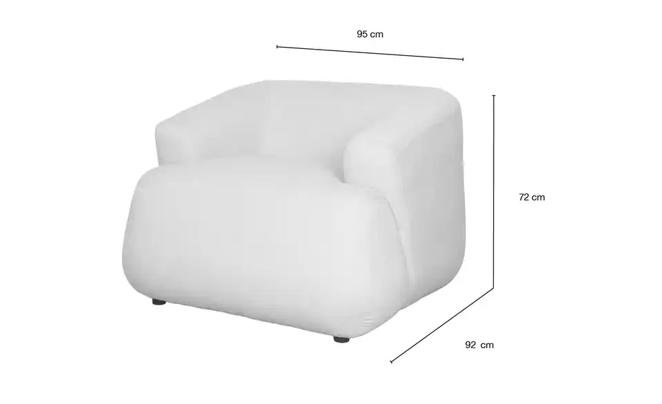 Höffner Selection Sessel Enna, Bemaßung