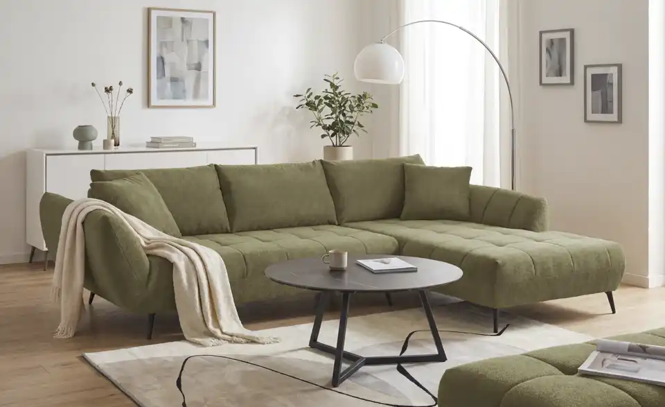 bobb Ecksofa Carly mit Sitztiefenverstellung, in Wohnsituation